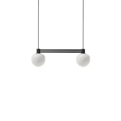 Memoir 120 side by side II taklampa svart /opalglas