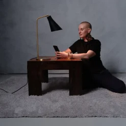 Miller bordslampa svart/mässing