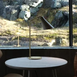 Miller bordslampa umbragrå/mässing