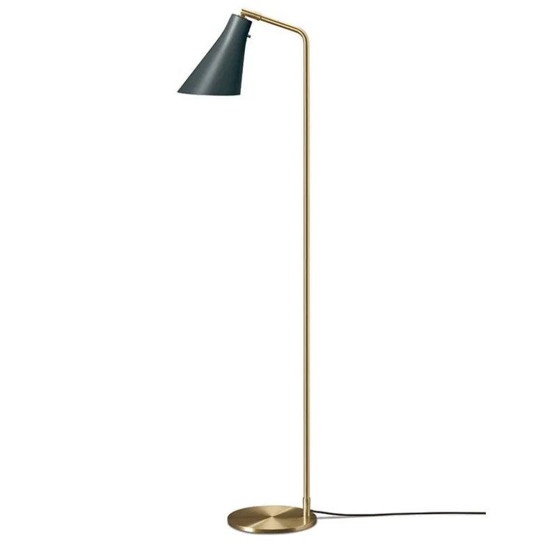 Miller golvlampa skiffergrå/mässing