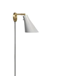 Miller vägglampa silkesgrå/mässing
