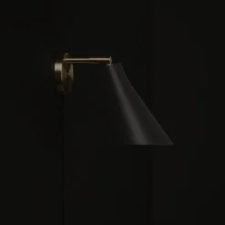 Miller vägglampa skiffergrå/mässing