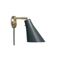Miller vägglampa skiffergrå/mässing