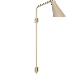 Miller vägglampa Swing ljus sand/mässing