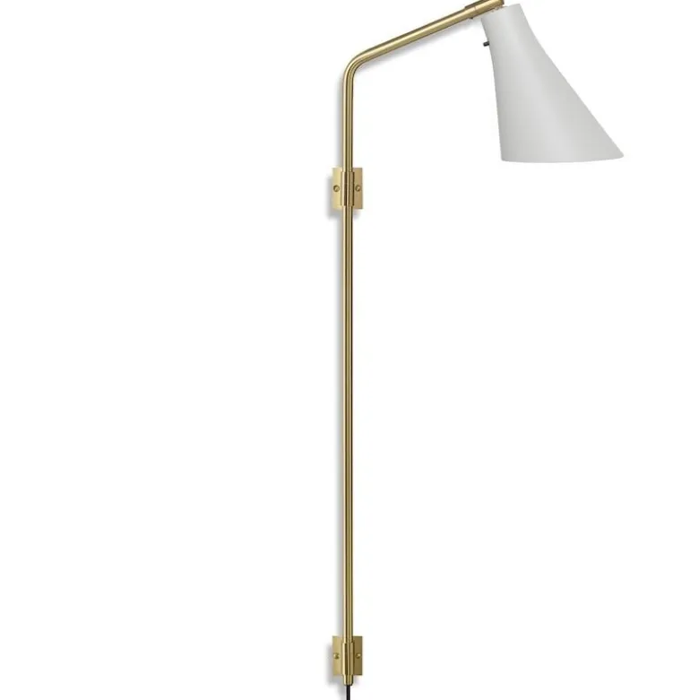 Miller vägglampa Swing silkesgrå/mässing