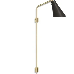 Miller vägglampa Swing svart/mässing
