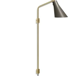 Miller vägglampa Swing umbragrå/mässing