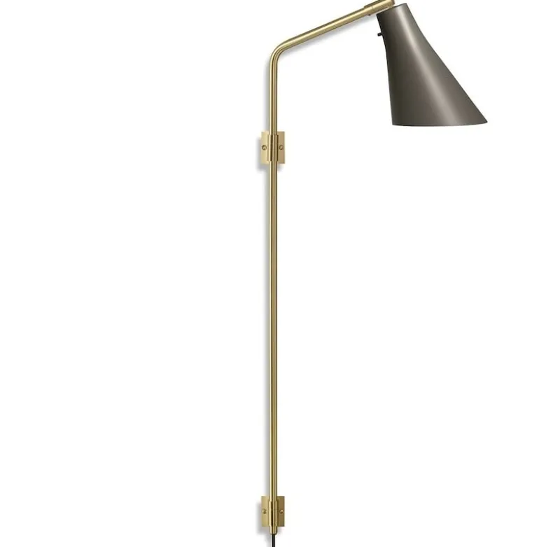 Miller vägglampa Swing umbragrå/mässing