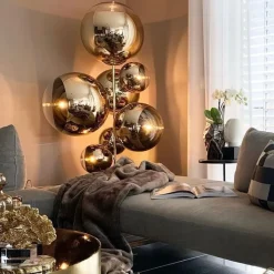 Mirror Ball Chandelier golvlampa guld