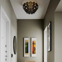 Monarque Ø50cm plafond krom/svart