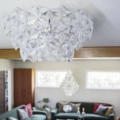 Monarque plafond Ø51cm Krom/klar