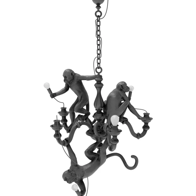 Monkey chandelier taklampa svart
