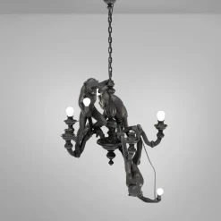 Monkey chandelier taklampa svart