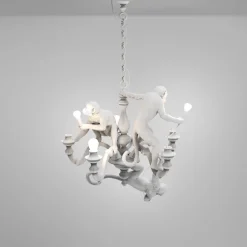 Monkey chandelier taklampa vit