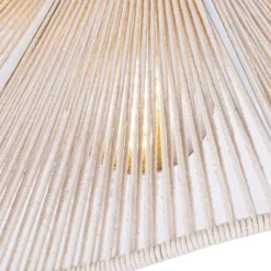 Monstera Ø78 taklampa bomull cream