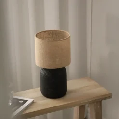 Montagna 32cm bordslampa svart/natur