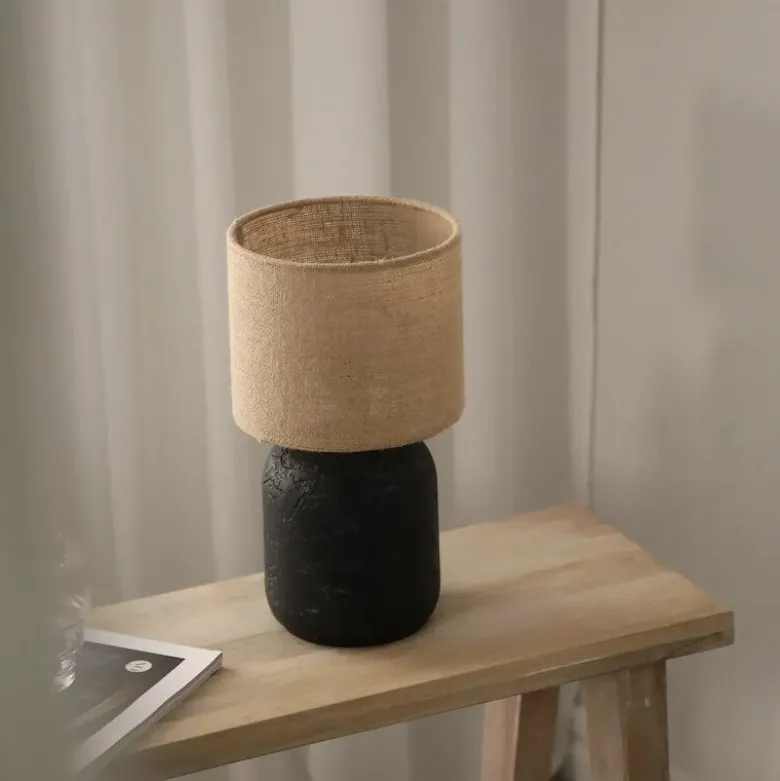 Montagna 32cm bordslampa svart/natur