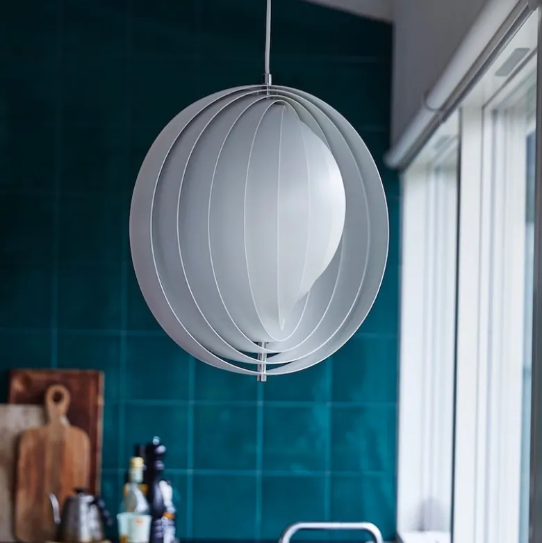 Moon large Taklampa Vit