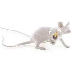 Mouse Lamp Lop lying down bordslampa USB vit