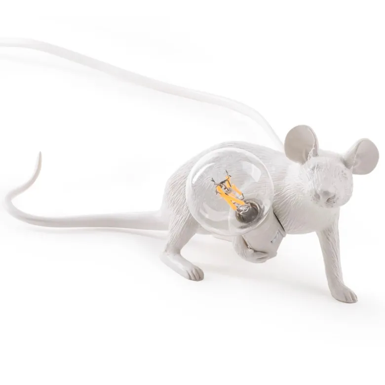Mouse Lamp Lop lying down bordslampa USB vit