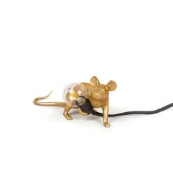 Mouse Lamp Lop lying down Bordslamp USB gold