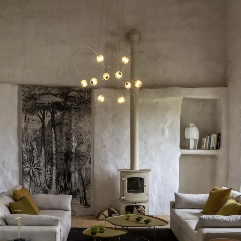 Munari 10 taklampa ej monterad guld