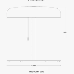 Mushroom bordslampa rönnbär