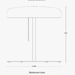 Mushroom bordslampa vit