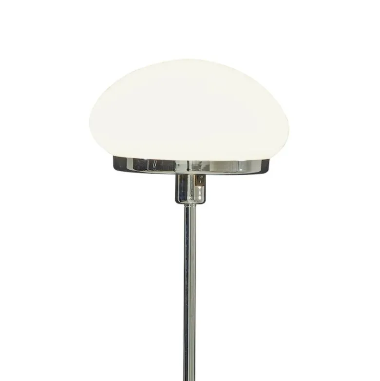 New August golvlampa silver/vit