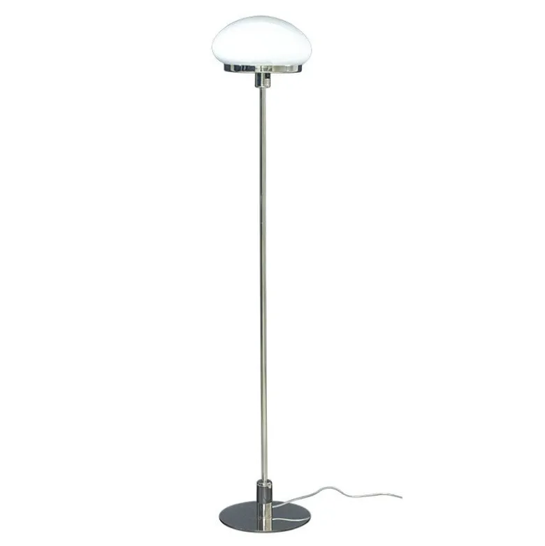 New August golvlampa silver/vit