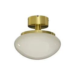 New August plafond matt mässing/vit