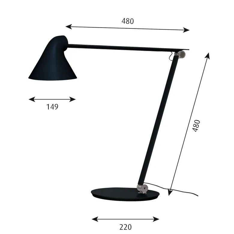 NJP Bordslampa black