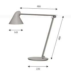 NJP Bordslampa light grey