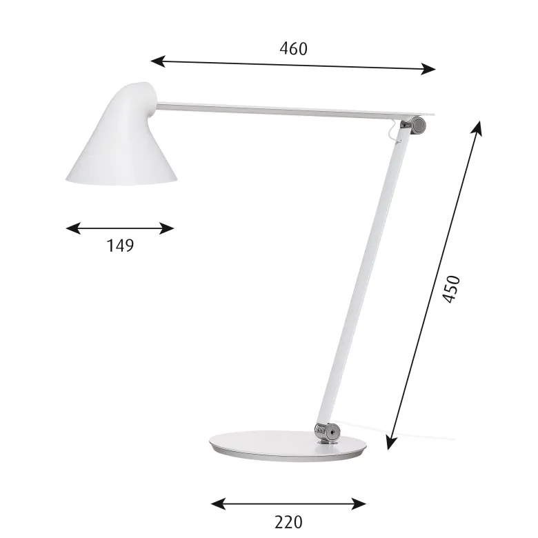NJP Bordslampa white