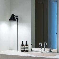 NJP vägglampa kort light grey