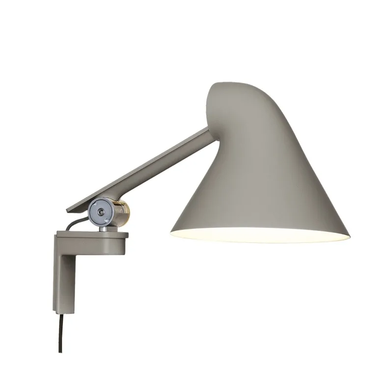 NJP vägglampa kort light grey