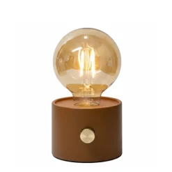 No cable battery bordslampa brun