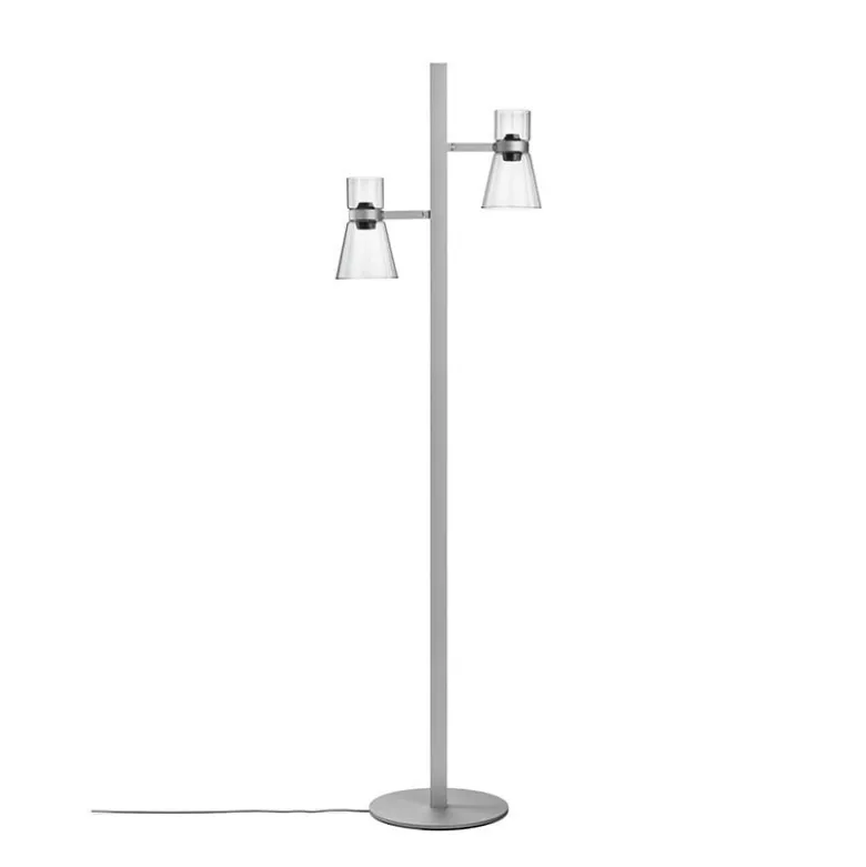 Nocturne 2 cone golvlampa silver