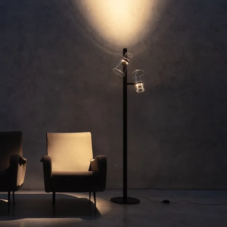 Nocturne 2 cone golvlampa svart
