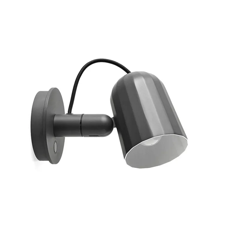 Noc vägglampa med brytare dark grey