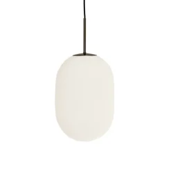 Noor L Taklampa Kromsvart/vit