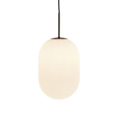 Noor L Taklampa Kromsvart/vit