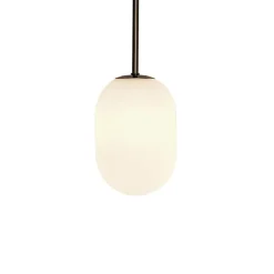 Noor S Taklampa Kromsvart/vit