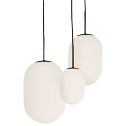Noor S Taklampa Kromsvart/vit