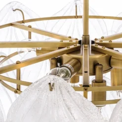 Novida Chandelier taklampa frostat glas/antik mässing