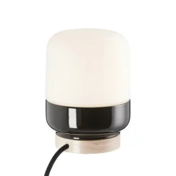 Ohm 140/190 bordslampa med dimmer E27 svart/matt opal