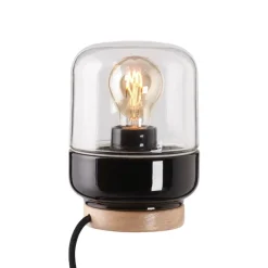 Ohm 140/190 bordslampa med dimmer E27 svart/klarglas