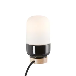 Ohm 100/190 bordslampa med dimmer E27 svart/matt opal