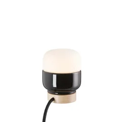 Ohm 100/130 bordslampa med dimmer G9 svart/matt opal