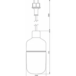 Ohm 100/215 outdoor taklampa IP44 E27 brun/matt opal